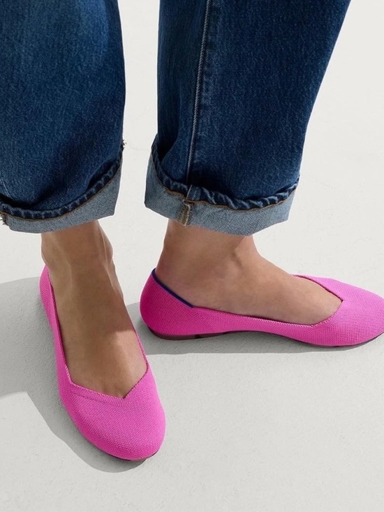 Rothy's Shoes - Rothy's The Flat Women's Slip-On Shoes Dragon Fruit Sz 8